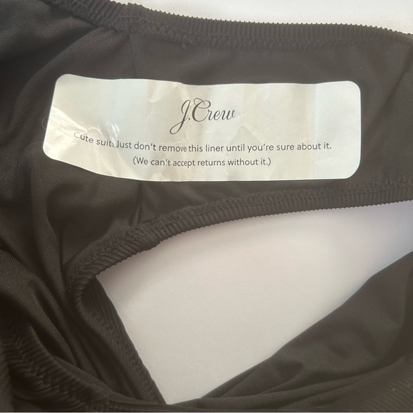 J Crew NEW Ribbed black Squareneck 1 Piece Swimsuit woman SZ 20 vacation BE809 - Picture 12 of 16